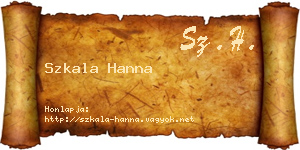 Szkala Hanna névjegykártya